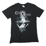 Womens Black Graphic Cellar Darling T-Shirt M Short Sleeve Round Neck Moon