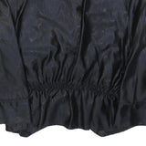 Womens Black Button Polyester Blend Cropped Jacket S Satin Effect Pattern