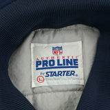 Dallas Cowboys Starter Football Varsity Jacket - Large Navy Nylon