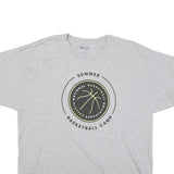 CHAMPION Mens Grey Summer Basketball Camp Graphic T-Shirt XL Short Sleeve Crew