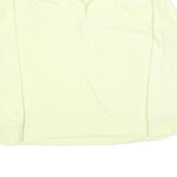 CHAMPION Womens Cream 1/4 Zip Sweatshirt L Cotton Blend Athletic Pullover