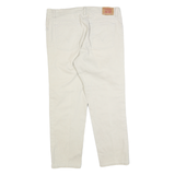 LEVI'S Womens Cotton Blend Beige Relaxed Straight Trousers W36 L28 Classic Style