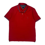Tommy Hilfiger Slim Fit Polo Shirt - XL Red Cotton
