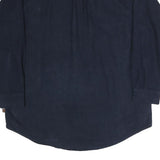 MOOSE CREEK Mens Navy Blue Shirt L Cotton Blend Button Front Casual Long Sleeve