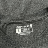 Carhartt Long Sleeve T-Shirt - Large Gray Cotton