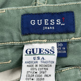 Guess Carpenter Shorts - 30W 9L Green Cotton