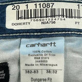 Carhartt Double Knee Carpenter Pants - 38W 32L Blue Cotton