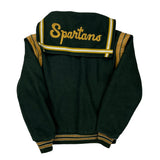 Spartans Delong Varsity Jacket - Large Gold Wool