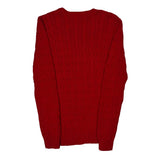 Ralph Lauren Cable Knit Sweater - Medium Red Cotton