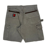 Wrangler Cargo Carpenter Shorts - 33W 10L Grey Cotton