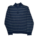 Tommy Hilfiger 1/4 Zip - Large Blue Cotton