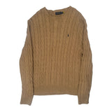 Polo By Ralph Lauren Cable Knit Sweater - XL Beige Cotton