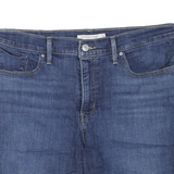 LEVI'S Womens Denim Blue Casual Cotton Blend Shorts M W32 Shaping Straight