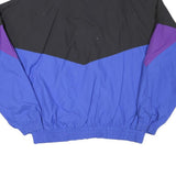 HELLY HANSEN Mens Black & Purple Zip Jacket L Polyester Blend Colourblock
