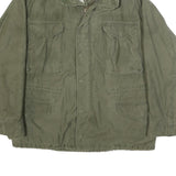 JOHN OWNBEY Mens Green Cotton Blend M Military Jacket Zip Classic Casual