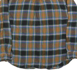 WOOLRICH Mens Black & Brown Check Shirt XL Button-Down Long Sleeve Cotton