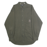 BUGLE BOY Mens Green Classic Cotton Shirt L Button Down Long Sleeve