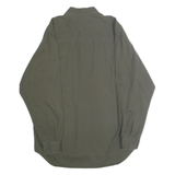 BUGLE BOY Mens Green Classic Cotton Shirt L Button Down Long Sleeve