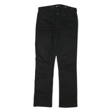 LEVI'S Womens Black Regular Straight Denim Woven Cotton Blend Jeans W30 L30 Zip