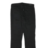 LEVI'S Womens Black Regular Straight Denim Woven Cotton Blend Jeans W30 L30 Zip