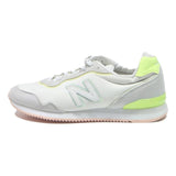 NEW BALANCE Womens Classic Low Top Trainers White & Lime Synthetic UK 4.5