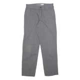 CARHARTT Mens Relaxed Grey Cotton Blend Trousers W30 L29 Workwear Casual Zip