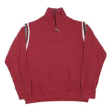 GIN TONIC Mens Red Sweatshirt Half Zip M Casual Cotton Blend Retro Style