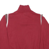GIN TONIC Mens Red Sweatshirt Half Zip M Casual Cotton Blend Retro Style