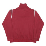 GIN TONIC Mens Red Sweatshirt Half Zip M Casual Cotton Blend Retro Style