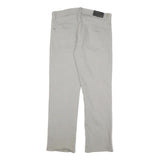 CALVIN KLEIN Mens Cotton Blend Grey Regular Straight Trousers W34 L30 Classic