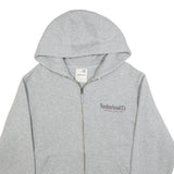 TIMBERLAND Mens Grey Hoodie Cotton Full Zip L Casual Outdoor Sweatshirt