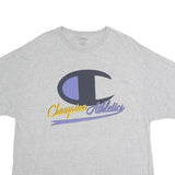 CHAMPION Mens Grey Blue & Yellow Graphic T-Shirt XL Short Sleeve Crew Neck