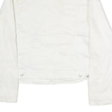 LEVI'S Womens White Cotton Denim Jacket 2XL Button Closure Classic Fit