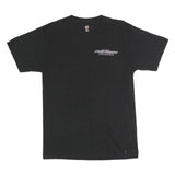HANES Mens Black Alaska Raceway Park Graphic T-Shirt M Crew Neck Short Sleeve