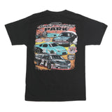 HANES Mens Black Alaska Raceway Park Graphic T-Shirt M Crew Neck Short Sleeve