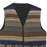 Mens Multicolour Cotton Blend Button Jacket S Patterned Casual Wear