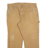 DICKIES Mens Jeans Beige Regular Straight Denim Medium W40 L32 Workwear