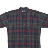 CHAPS RALPH LAUREN Mens Green & Red Check Shirt M Cotton Blend Smart Casual