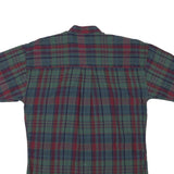 CHAPS RALPH LAUREN Mens Green & Red Check Shirt M Cotton Blend Smart Casual
