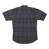 CHAPS RALPH LAUREN Mens Green & Red Check Shirt M Cotton Blend Smart Casual