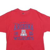 RUSSELL ATHLETIC Mens Red Arizona Wildcats Graphic T-Shirt XL Short Sleeve Crew