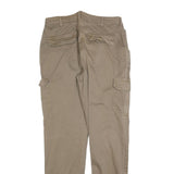 URBAN CLASSICS Mens Slim Beige Cargo Trousers W30 L32 Cotton Blend Zip Pocket
