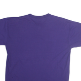 RUSSELL ATHLETIC Mens Purple & Yellow Gavit Softball T-Shirt L Short Sleeve Crew