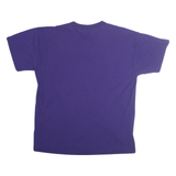 RUSSELL ATHLETIC Mens Purple & Yellow Gavit Softball T-Shirt L Short Sleeve Crew