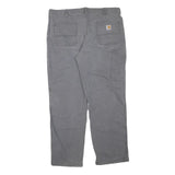 CARHARTT Mens Jeans Grey Regular Straight Denim W40 L32 Workwear Zip Closure