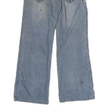 B&H Womens Jeans Blue Regular Straight Denim Light W31 L29 Floral Embroidered