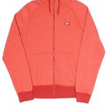 NIKE Mens Red Full Zip Hoodie S Casual Hooded Sweatshirt Athletic