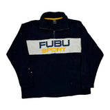 Fubu Spellout 1/4 Zip - Medium Yellow Polyester