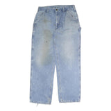 CARHARTT Mens Jeans Blue Relaxed Straight Denim Medium W34 L32 Workwear Utility