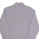 TOMMY HILFIGER Mens Blue & White Check Shirt S Button Down Classic Fit Cotton
